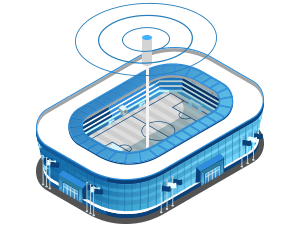 In-Building seamless cell phone and public safety connectivity solutions for stadiums, casinos and entertainment venues using distributed antenna systems